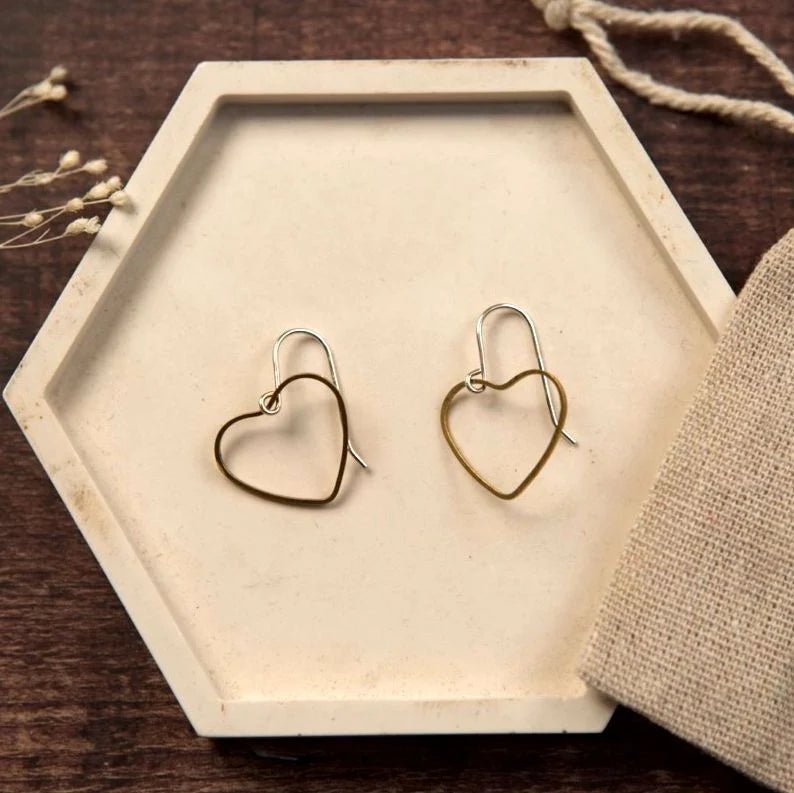Small Assorted Shape Brass Earrings - SB012 WireHearts - Uneeka